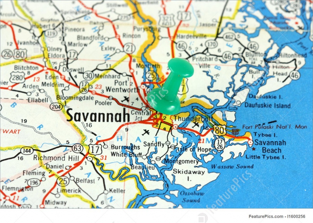 Savannah, Georgia Photo - Printable Map Of Savannah