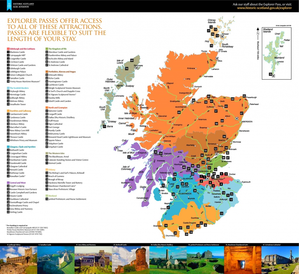 Scotland Tourist Attractions Map - Printable Map Of Scotland With Cities