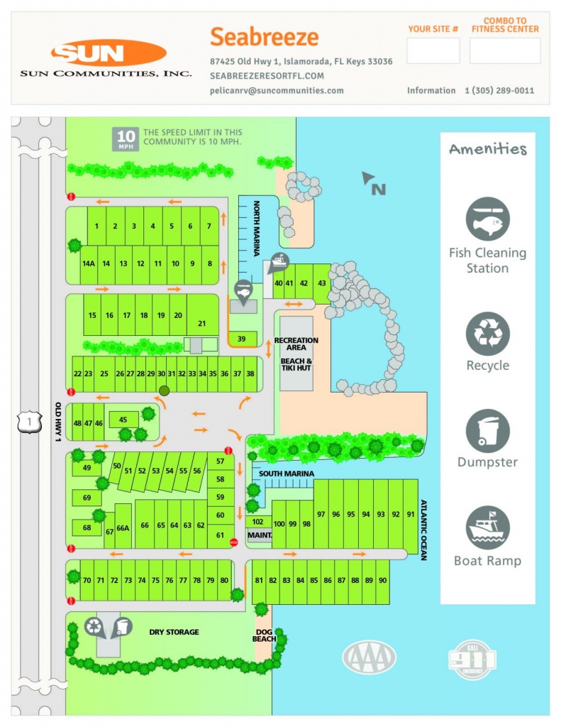 Sea Breeze Rv Resort - Seabreeze Florida Map