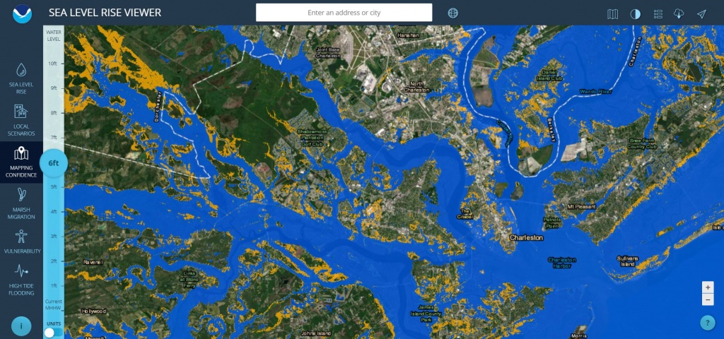Sea Level Rise Viewer - Florida Elevation Above Sea Level Map