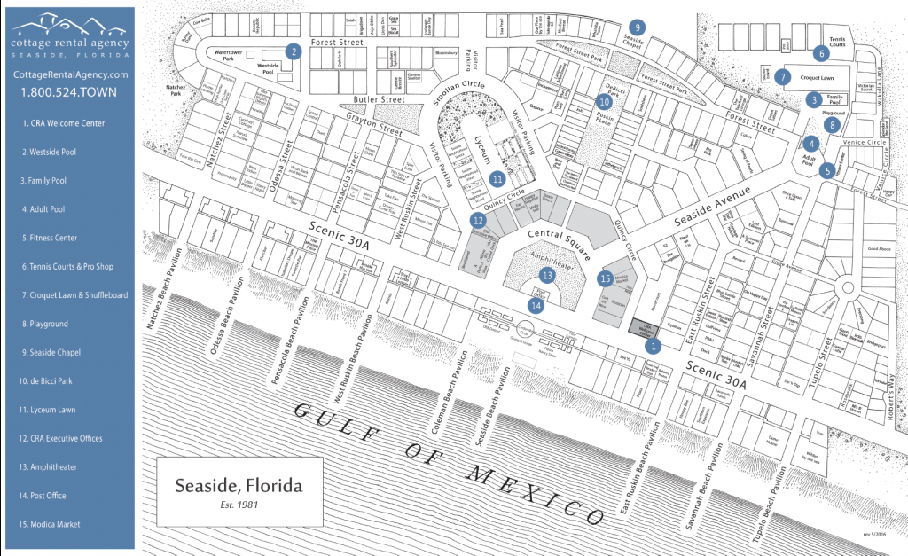 Seaside, Florida And 30A Guest Services – Seaside Florida Vacation - Seaside Florida Town Map