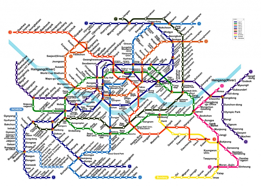 Seoul Subway Metro Map English Version (Updated) - Printable Seoul Subway Map