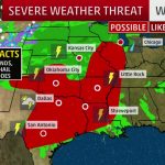 Severe Storms, Flooding In The Forecast Today For Texas, Southern   Texas Weather Map Today