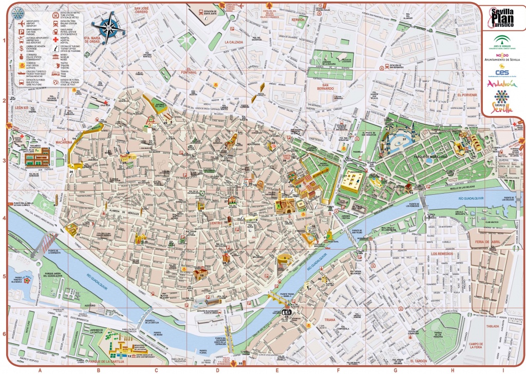 Seville City Center Map - Printable Tourist Map Of Seville