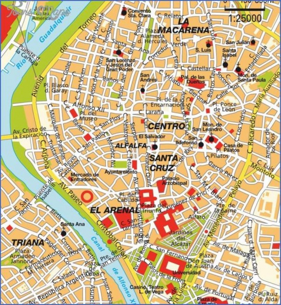 Seville Map Tourist Attractions - Seville Spain Map Tourist - Seville Tourist Map Printable