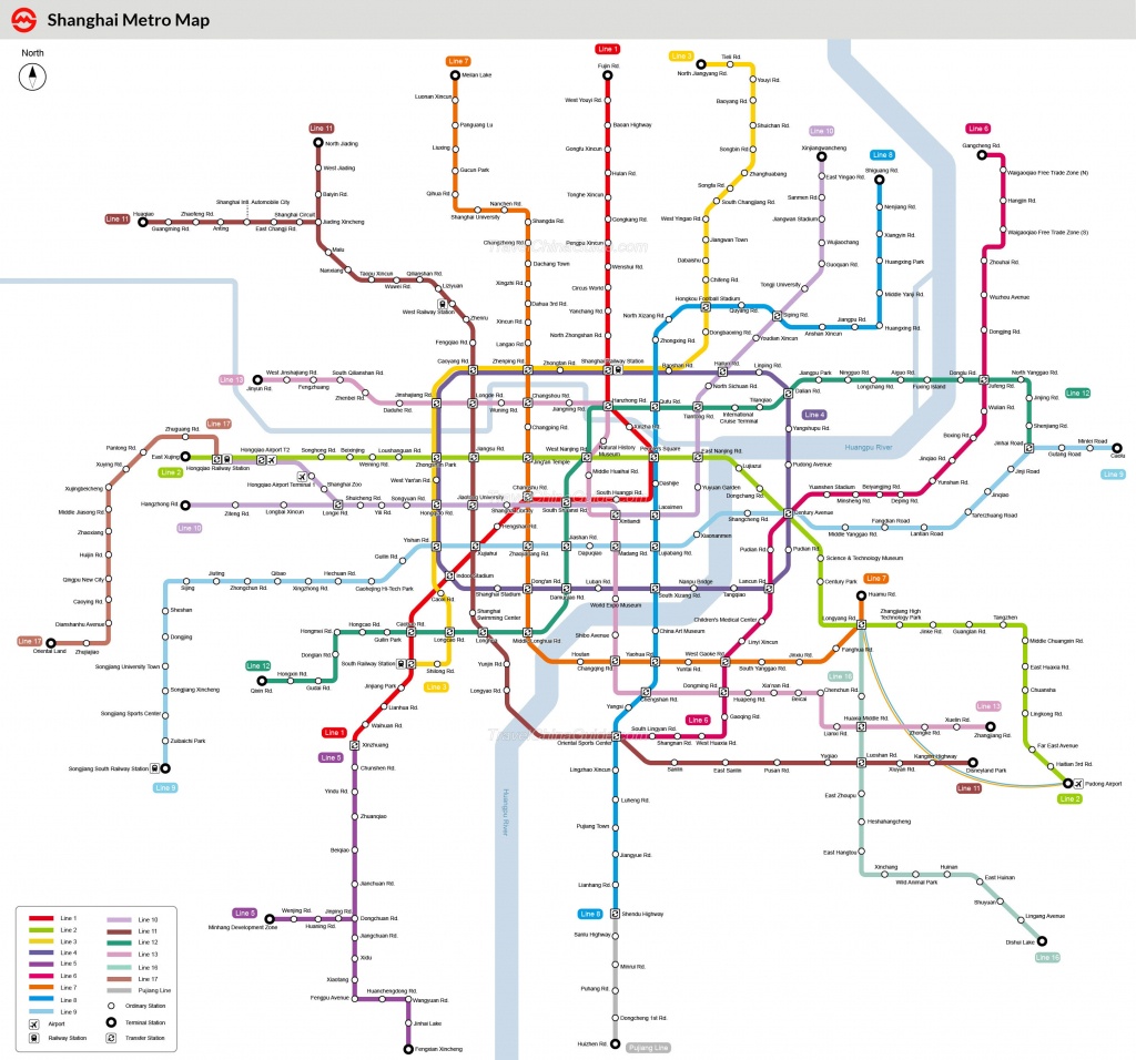 Shanghai Metro Maps, Printable Maps Of Subway, Pdf Download - Printable Metro Map