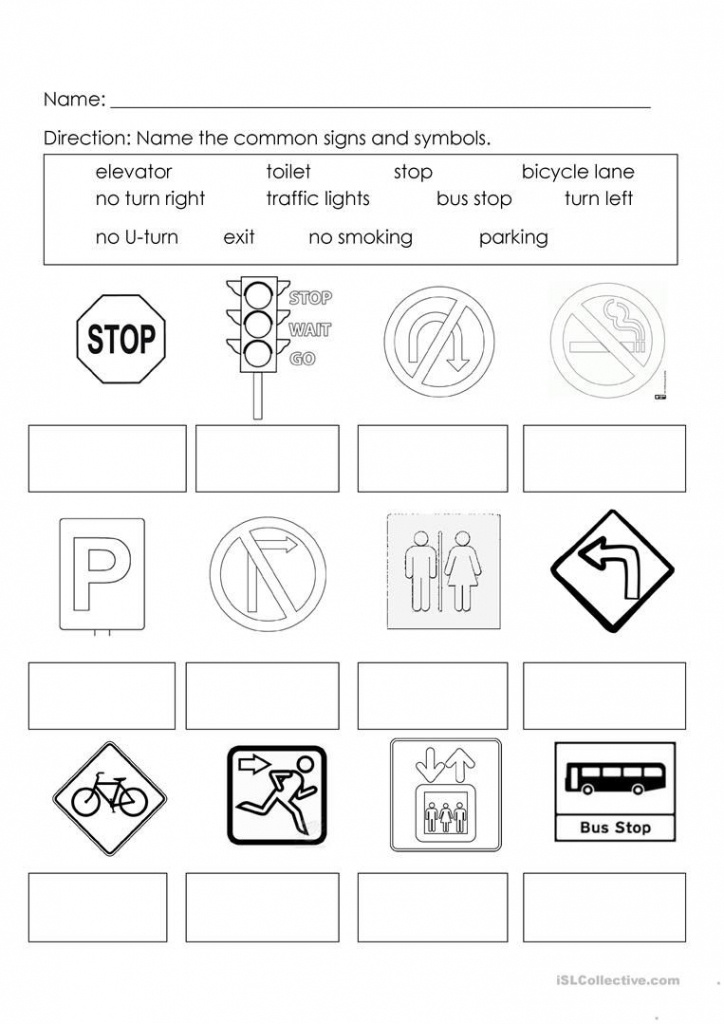 Signs And Symbols | Learning For Kids | Worksheets, Map Symbols - Map Symbols For Kids Printables