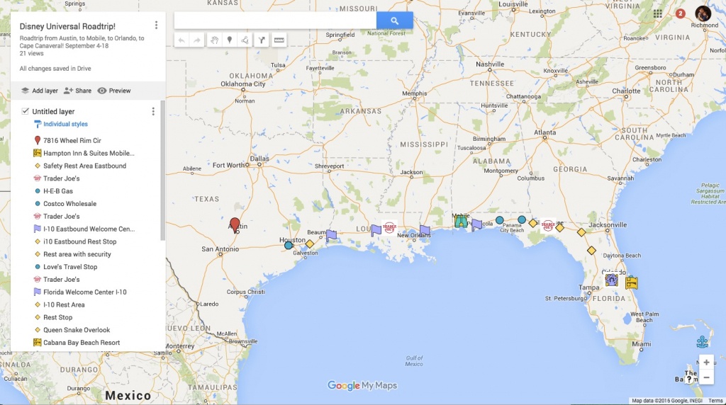 Signs Of Life : The Brownie Chronicles: Using Google Maps To Plan A - Florida Rest Areas Map