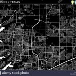 Simple Map Of Frisco, Texas, Usa. Black And White Version For   Map Of Texas Showing Frisco