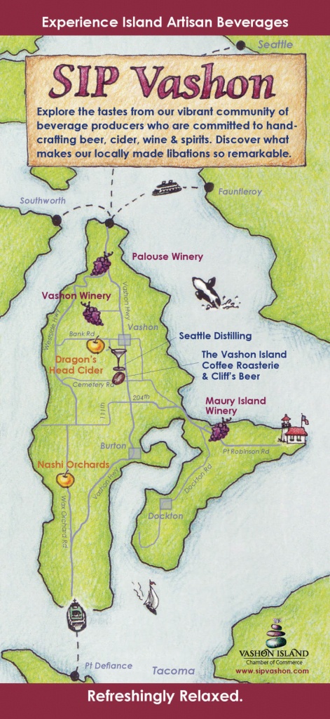 Sip Vashon - Vashon-Maury Island Chamber Of Commerce - Vashon Island Map Printable