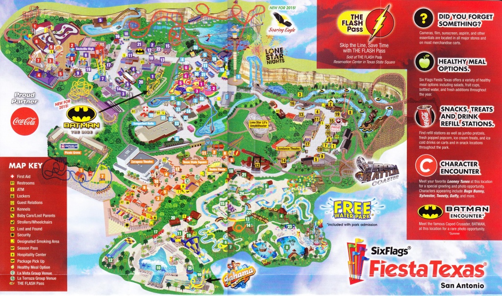 Six Flags Fiesta Texas Map - Six Flags San Antonio Map (Texas - Usa) - Fiesta Texas Map