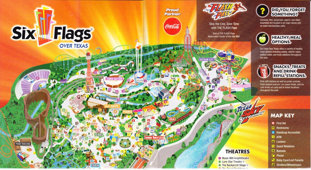 Six Flags Over Texas Map | Sitedesignco - Printable Six Flags Over Georgia Map
