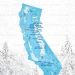 Ski Map Resorts Map For Skiers California Ski Map Gift For | Etsy   Southern California Ski Resorts Map