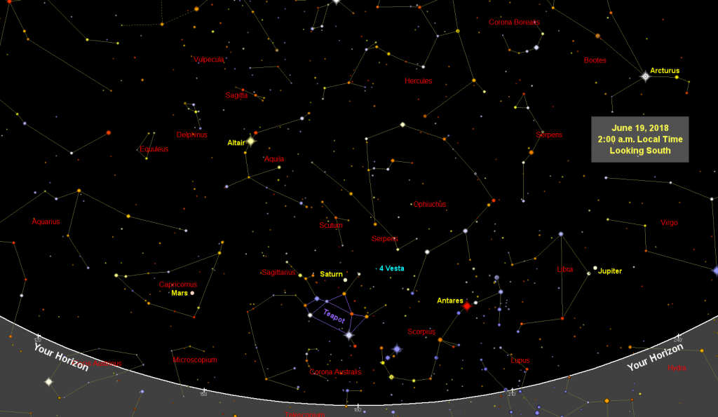 Sky Map (Star Chart): June 2018 | Cosmos | Star Chart, Stars, Sky - Printable Sky Map