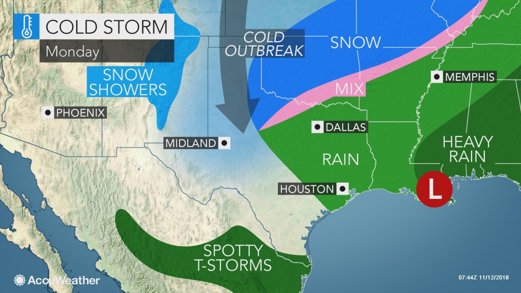 Snow Whitens Oklahoma, Texas As Coldest Air So Far This Season Invades - Radar Map For Houston Texas