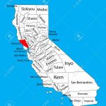 Sonoma County (California, United States Of America) Vector Map   Map Of Sonoma California Area