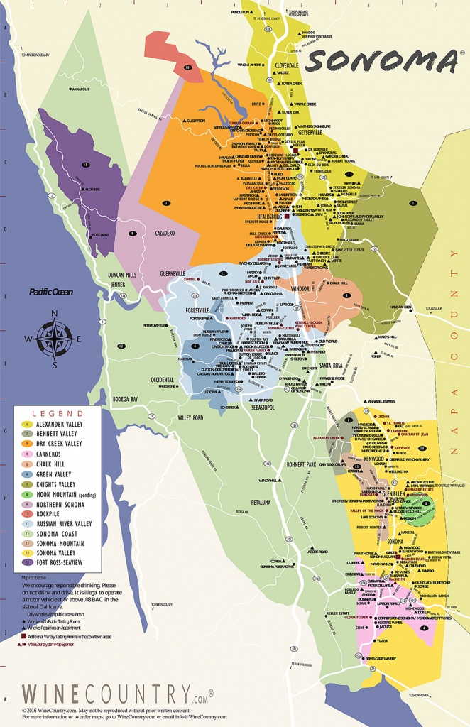 Sonoma County Wine Country Maps - Sonoma - Map Of Sonoma California Area