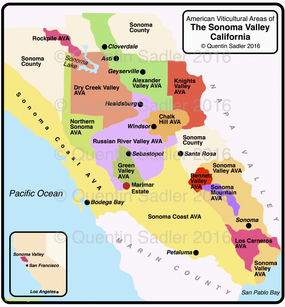 Sonoma Valley California Map | Secretmuseum - Sonoma County California Map