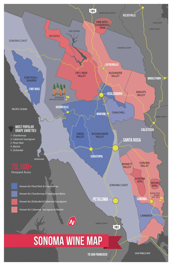 Sonoma Wine Map (Poster | Cheese &amp;amp; Wine | Wine Folly, Wine, Sonoma - California Wine Map Poster