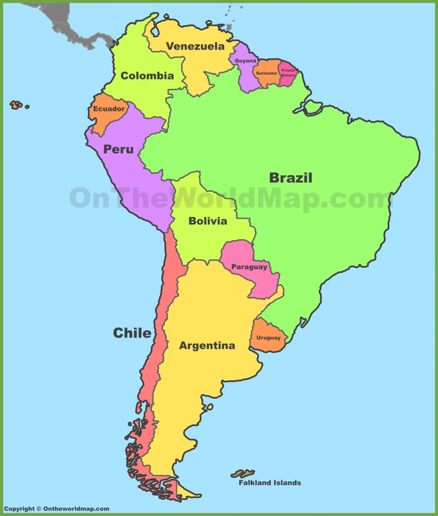 South America Maps | Maps Of South America - Ontheworldmap - Printable Map Of South America