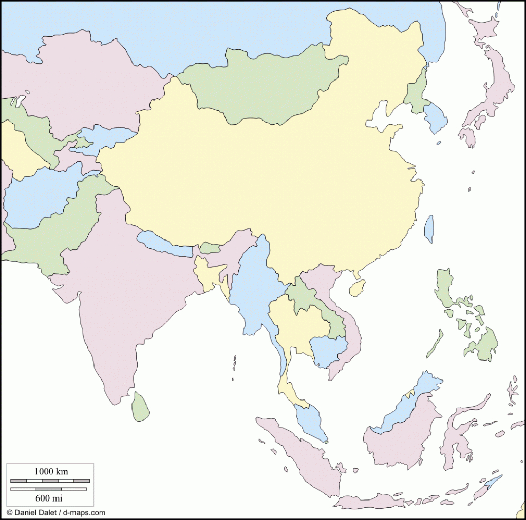 South And East Asia : Free Map, Free Blank Map, Free Outline Map - Free Printable Map Of Asia