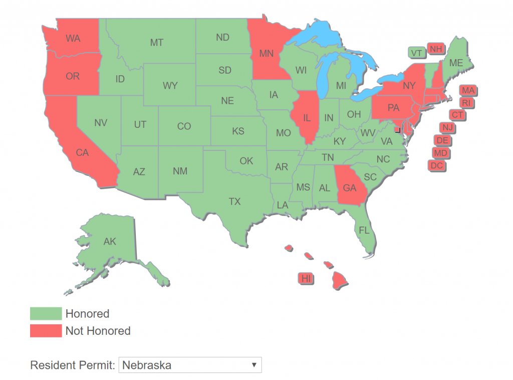 South Carolina Adds Ne And Mn To List Of Ccw Reciprocity States - Texas Concealed Carry States Map