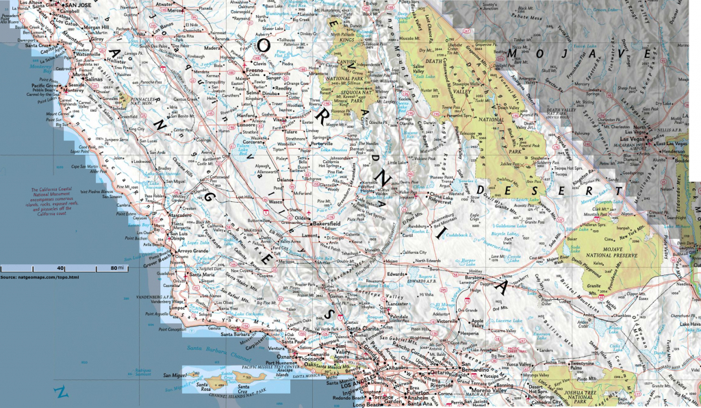 South Central California - National Geographic Maps California