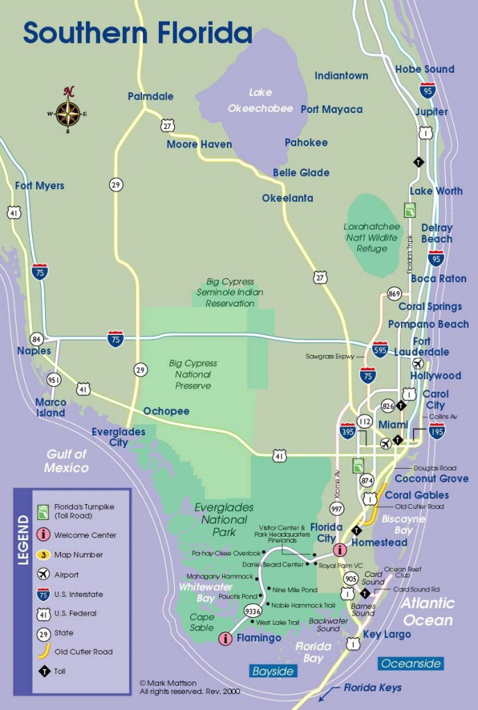 South Florida Map | Travel Maps | Florida Keys Map, South Florida - Coral Beach Florida Map