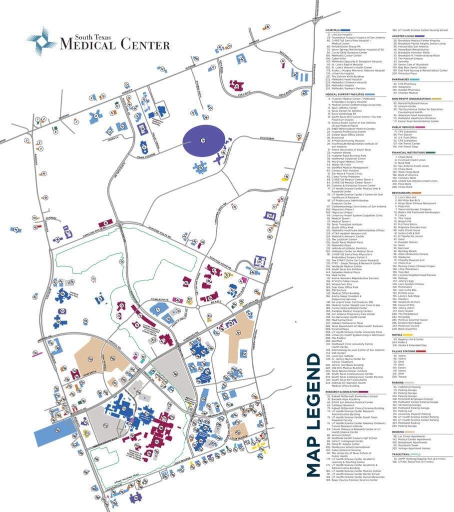 South Texas Medical Center Brochure &amp;amp; Map • Advertising &amp;amp; Marketing - Texas Medical Center Map