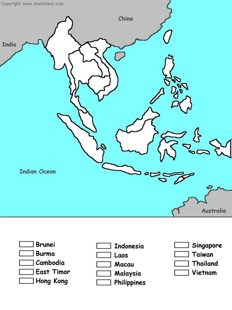 Printable Blank Map Of Southeast Asia | Printable Maps