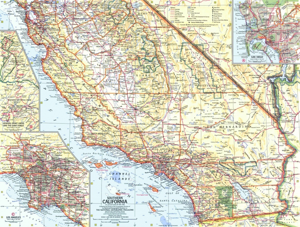 Southern California Map 1966 - Map Of Southern California