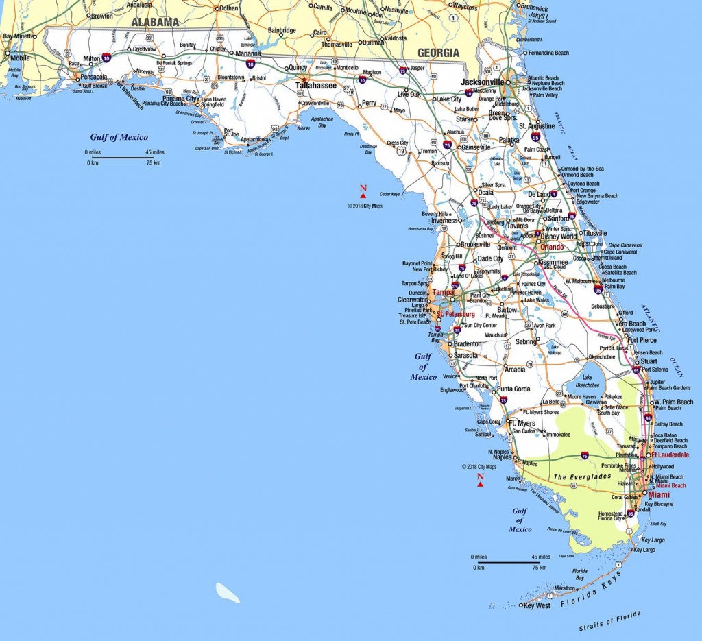 Free Map Of Florida Cities - Printable Maps