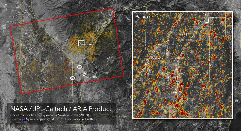 Space Images | Updated Aria Map Of Ca Camp Fire Damage - Map Of Northern California Campgrounds
