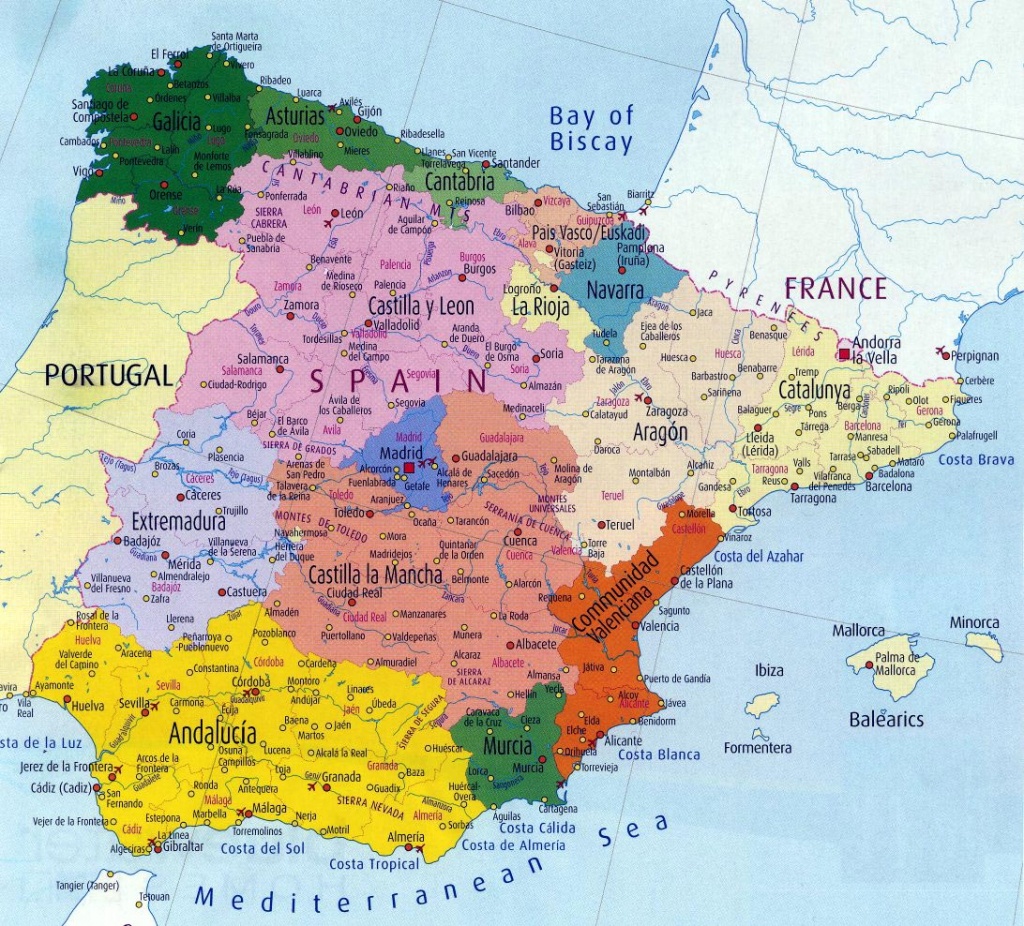 Spain Maps | Printable Maps Of Spain For Download - Printable Map Of Spain With Cities