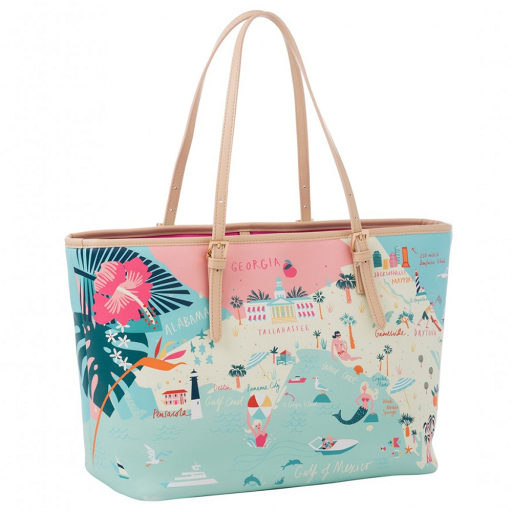 Spartina 449 Florida Map Tote Bag | The Paper Store - Florida Map Purse