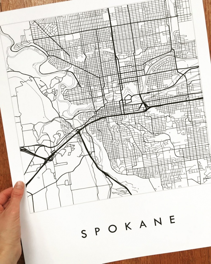 Spokane City Lines Map: Print — Turn-Of-The-Centuries - Downtown Spokane Map Printable