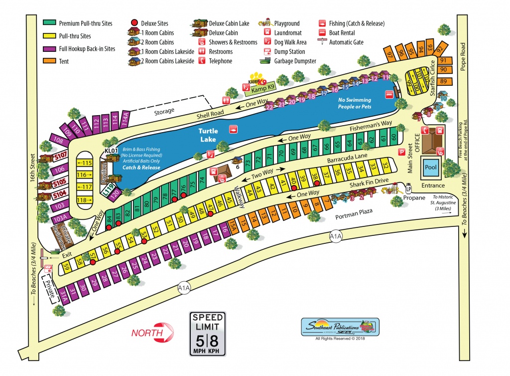 St Augustine, Florida Campground | St. Augustine Beach Koa - Koa Florida Map