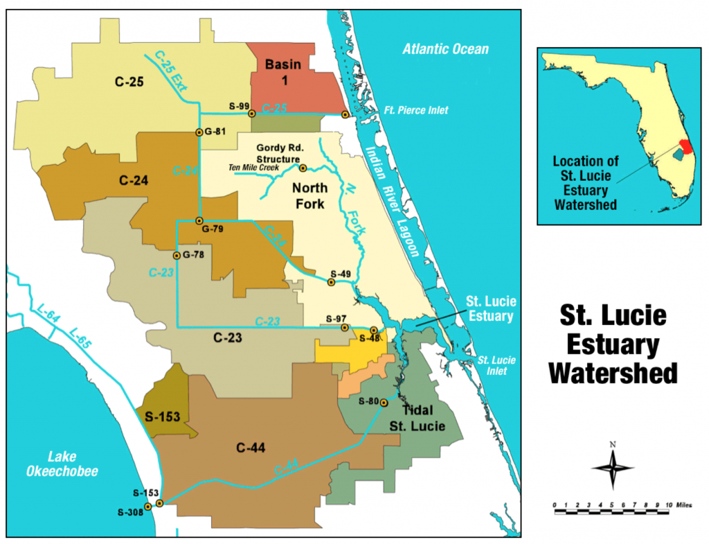 St Lucie River Wikipedia Florida Map With Port St Lucie 