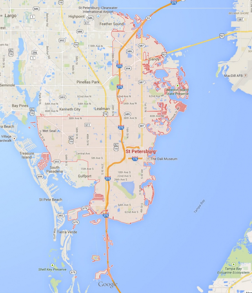 St. Petersburg Florida Map - City Map Of St Petersburg Florida