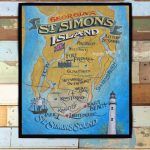 St. Simons Island Map Print From An Original Hand Lettered Sign. Golden  Isle Art, Beach Decor, Map Art, Travel Map, Beach House, Georgia   Printable Map Of St Simons Island Ga