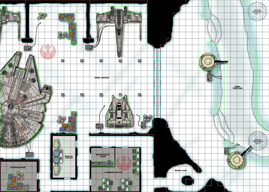 Star Wars Miniatures Scenarios - Star Wars Miniatures Printable Maps