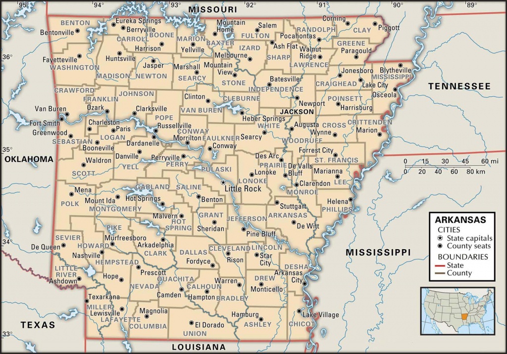 State And County Maps Of Arkansas - Arkansas Road Map Printable