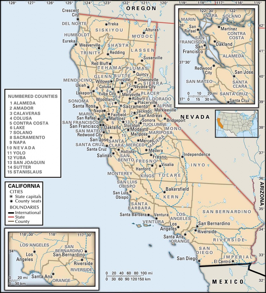 State And County Maps Of California - California Map With County Lines