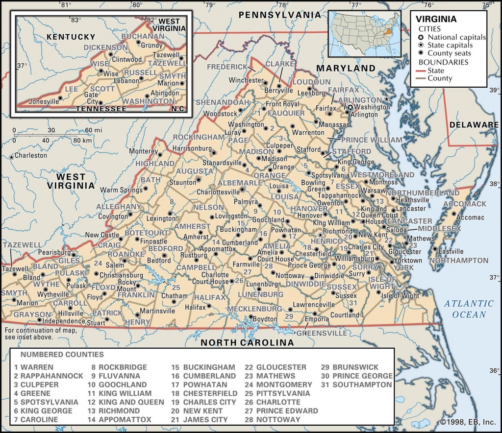 State And County Maps Of Virginia - Virginia County Map Printable