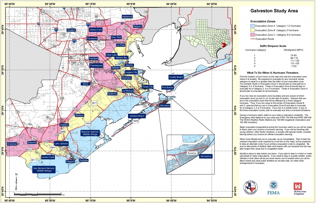 State Level Maps - Texas Galveston Map