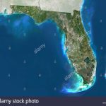 State Of Florida, United States, True Colour Satellite Image Stock   Satellite Map Of Florida
