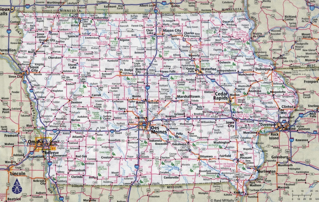 State Of Iowa Map Large Detailed Roads And Highways With Cities - Printable Iowa Road Map
