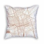 Stockton California Throw Pillow – City Map Decor   California Map Pillow