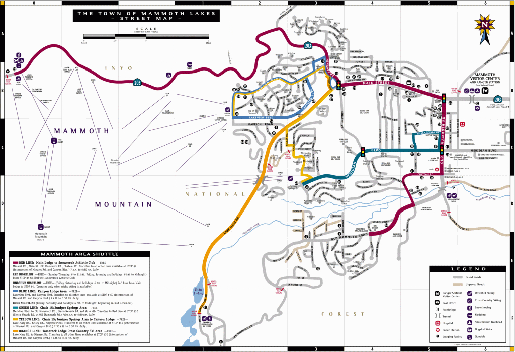 Street Map Of Mammoth Lakes California - Mammoth California Map