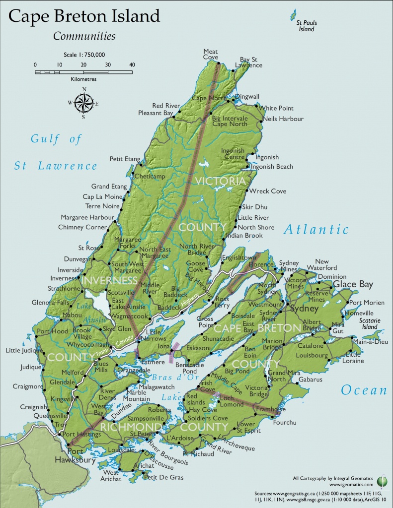 Sydney Cape Breton Island Canada Cruise Port Of Call - Printable Map Of Cape Breton Island